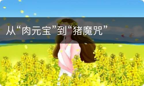 从“肉元宝”到“猪魔咒”