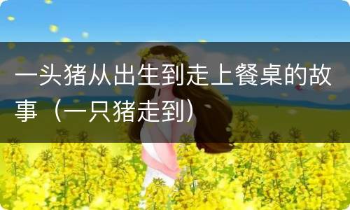 一头猪从出生到走上餐桌的故事（一只猪走到）