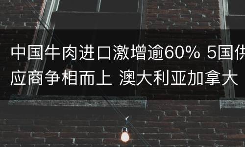 中国牛肉进口激增逾60% 5国供应商争相而上 澳大利亚加拿大急了