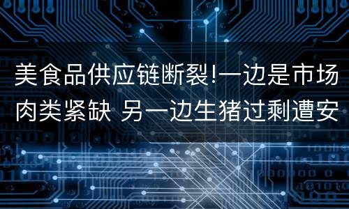美食品供应链断裂!一边是市场肉类紧缺 另一边生猪过剩遭安乐死…