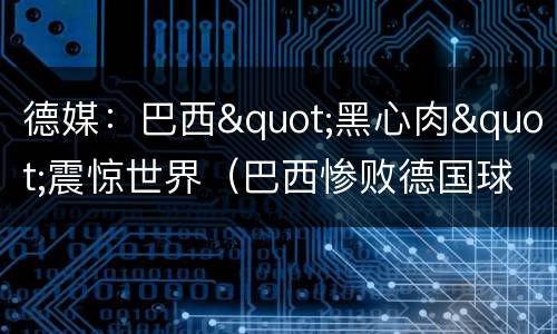 德媒：巴西"黑心肉"震惊世界（巴西惨败德国球迷痛哭）