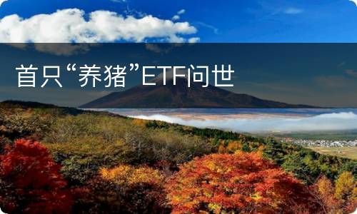 首只“养猪”ETF问世