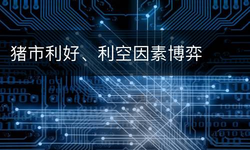 猪市利好、利空因素博弈