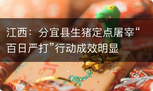 江西：分宜县生猪定点屠宰“百日严打”行动成效明显