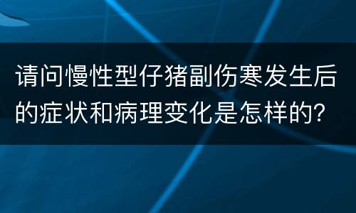 请问慢性型仔猪副伤寒发生后的症状和病理变化是怎样的？