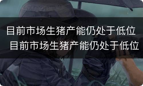 目前市场生猪产能仍处于低位 目前市场生猪产能仍处于低位的原因