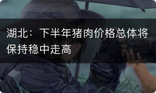 湖北：下半年猪肉价格总体将保持稳中走高
