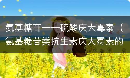 氨基糖苷——硫酸庆大霉素（氨基糖苷类抗生素庆大霉素的功效）