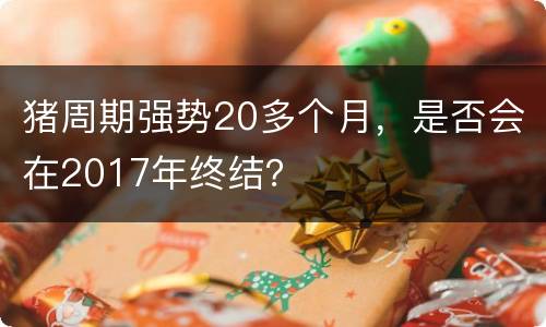 猪周期强势20多个月，是否会在2017年终结？