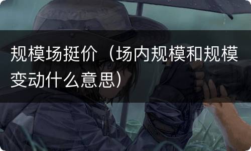 规模场挺价（场内规模和规模变动什么意思）