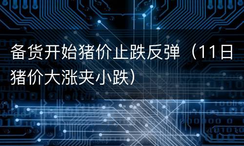 备货开始猪价止跌反弹（11日猪价大涨夹小跌）