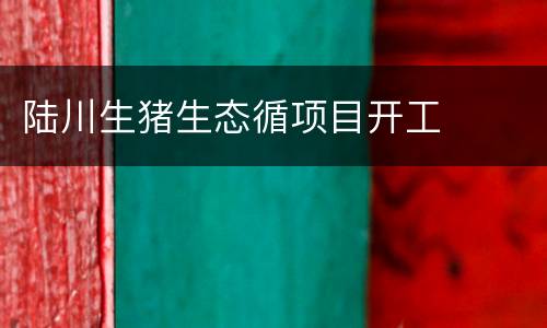 陆川生猪生态循项目开工