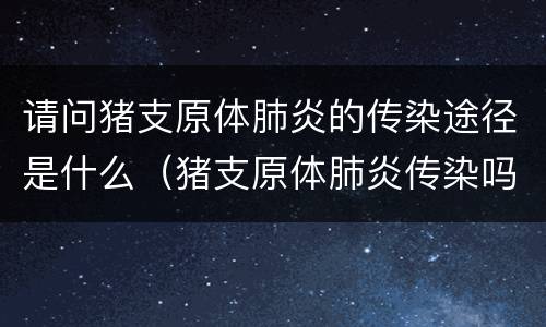 请问猪支原体肺炎的传染途径是什么（猪支原体肺炎传染吗?）