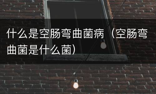 什么是空肠弯曲菌病（空肠弯曲菌是什么菌）