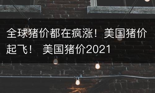 全球猪价都在疯涨！美国猪价起飞！ 美国猪价2021