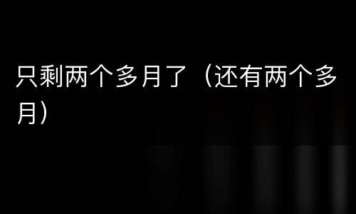 只剩两个多月了（还有两个多月）