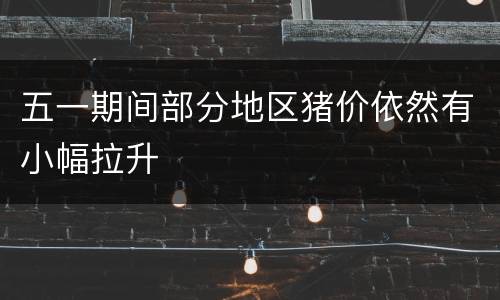 五一期间部分地区猪价依然有小幅拉升