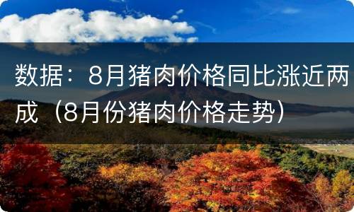 数据：8月猪肉价格同比涨近两成（8月份猪肉价格走势）