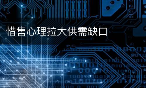 惜售心理拉大供需缺口