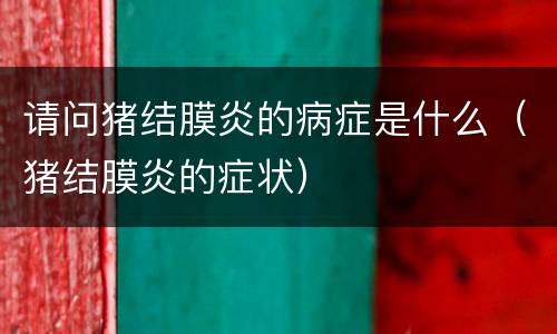 请问猪结膜炎的病症是什么（猪结膜炎的症状）