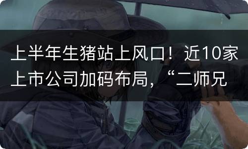上半年生猪站上风口！近10家上市公司加码布局，“二师兄”接下来