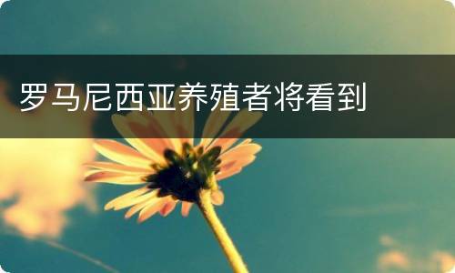 罗马尼西亚养殖者将看到