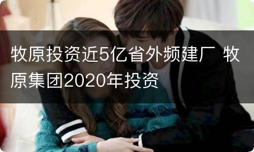 牧原投资近5亿省外频建厂 牧原集团2020年投资