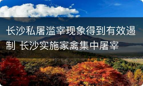长沙私屠滥宰现象得到有效遏制 长沙实施家禽集中屠宰