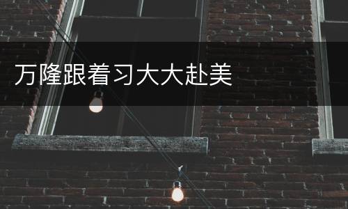 万隆跟着习大大赴美