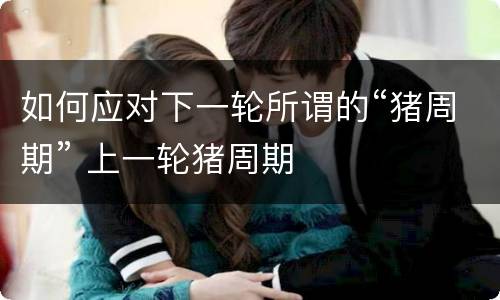 如何应对下一轮所谓的“猪周期” 上一轮猪周期