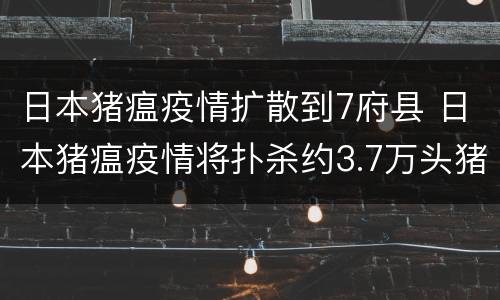 日本猪瘟疫情扩散到7府县 日本猪瘟疫情将扑杀约3.7万头猪