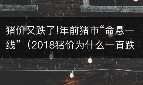 猪价又跌了!年前猪市“命悬一线”（2018猪价为什么一直跌）