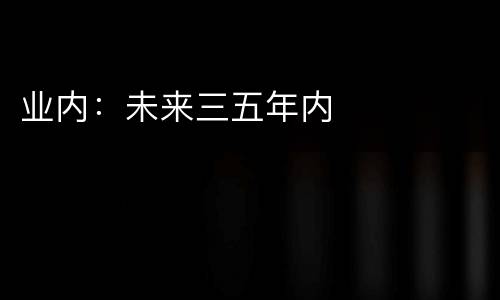 业内：未来三五年内