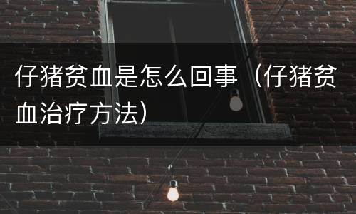 仔猪贫血是怎么回事（仔猪贫血治疗方法）