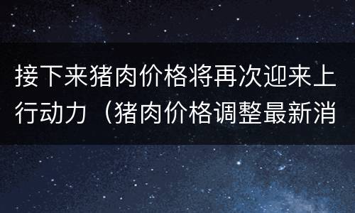 接下来猪肉价格将再次迎来上行动力（猪肉价格调整最新消息）