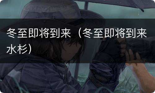 冬至即将到来（冬至即将到来水杉）