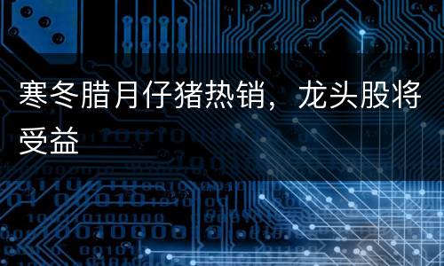 寒冬腊月仔猪热销，龙头股将受益