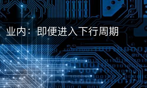 业内：即便进入下行周期
