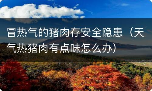 冒热气的猪肉存安全隐患（天气热猪肉有点味怎么办）