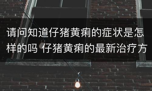 请问知道仔猪黄痢的症状是怎样的吗 仔猪黄痢的最新治疗方案