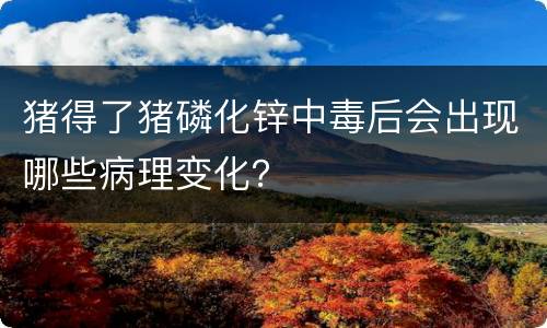猪得了猪磷化锌中毒后会出现哪些病理变化？