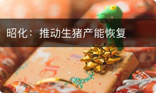 昭化：推动生猪产能恢复