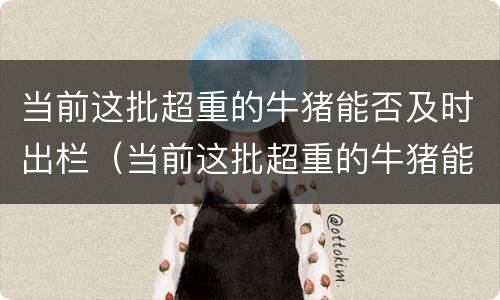 当前这批超重的牛猪能否及时出栏（当前这批超重的牛猪能否及时出栏呢）